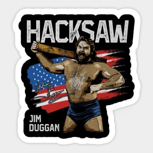 Hacksaw Jim Duggen Flag Sticker